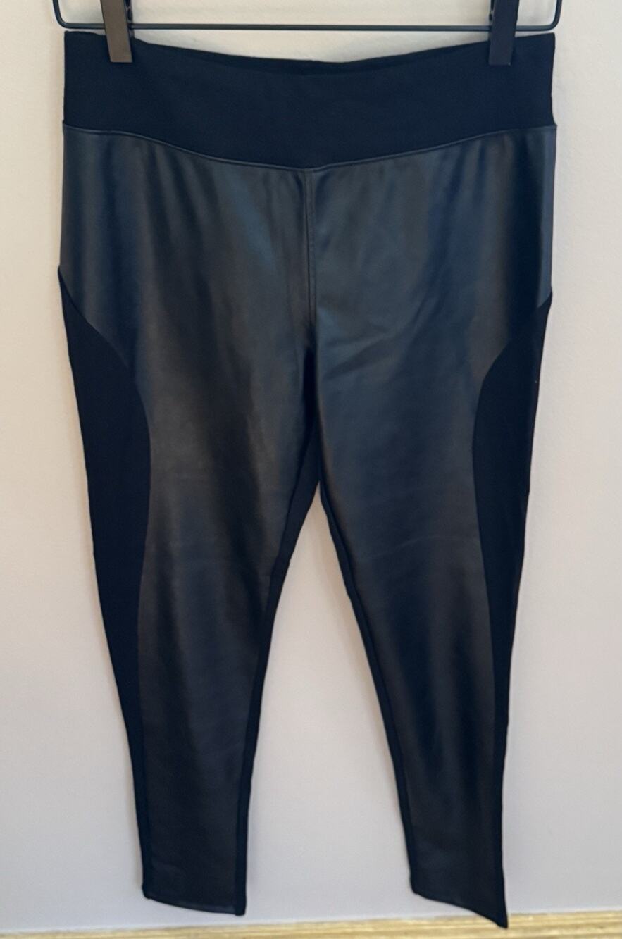 Kensie Faux Leather Leggings Black Medium